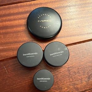 BNWOT 3 Bareminerals foundations & 1 Mac bronzing powder